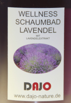 DAJO Wellness Schaumbad LAVENDEL, kleine Probe Geschenkflasche 95 ml